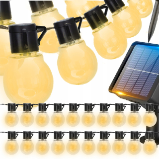SOLAR GARLAND 5M ZÁHRADNÉ SVETLO 20 ŽIAROViek NA BALKONOVÝ GUĽOVÝ REŤAZ